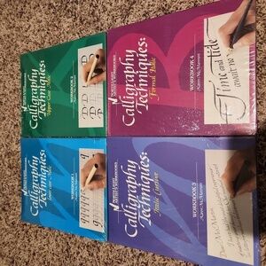 Vintage Calligraphy Techniques Workbooks Set of 4